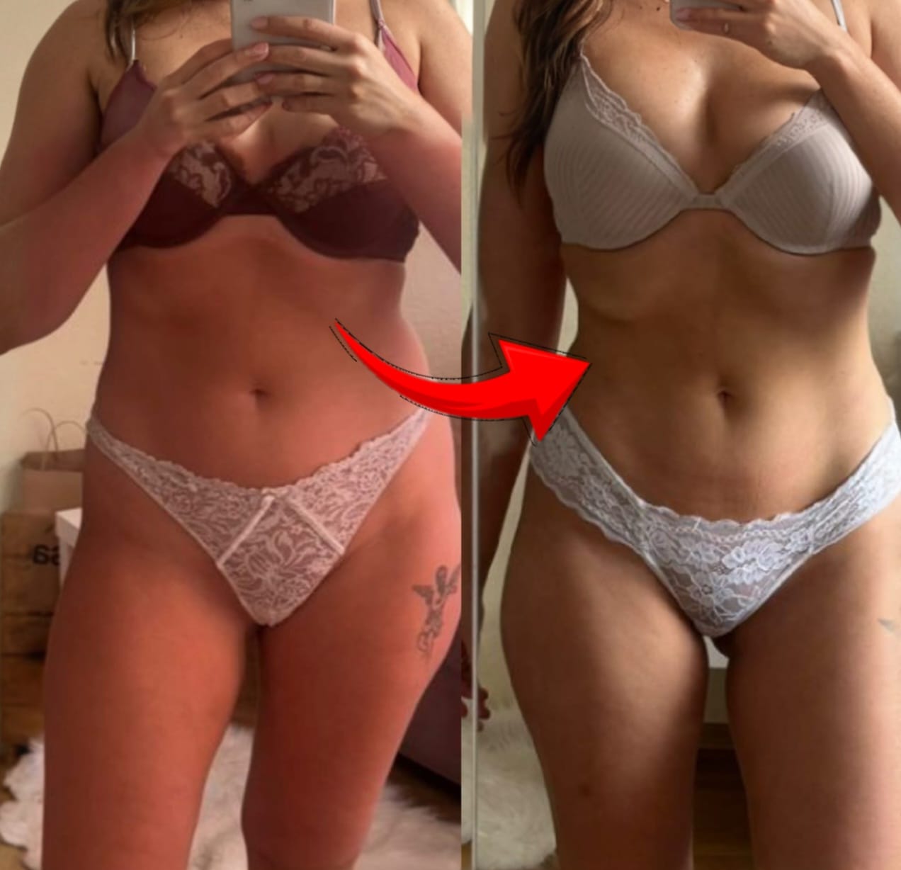Klientes pārvērtība pirms un pēc: 80 kg uz 75 kg