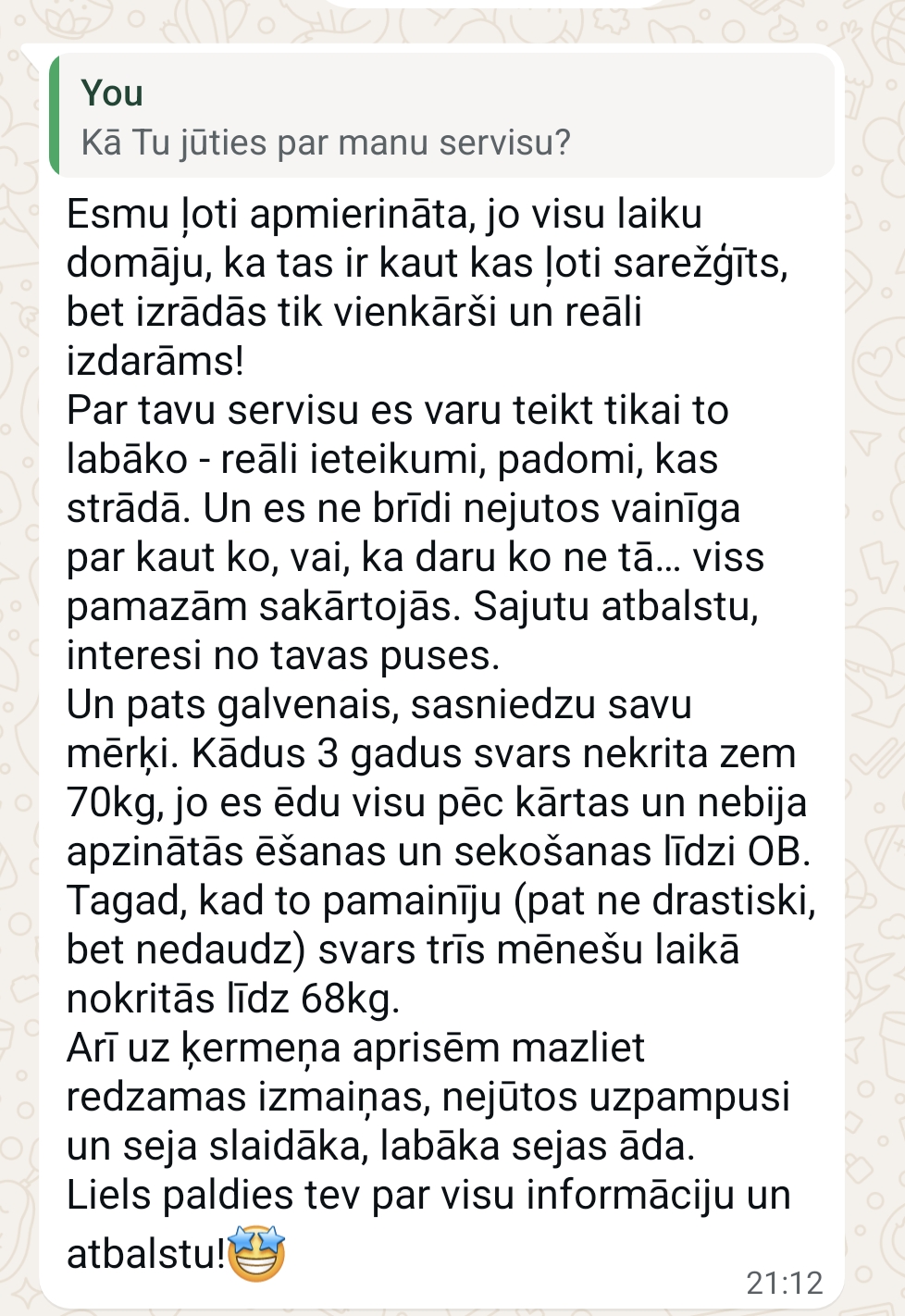 Atsauksmes ekrānuzņēmums: Vienkārši un izdarāms
