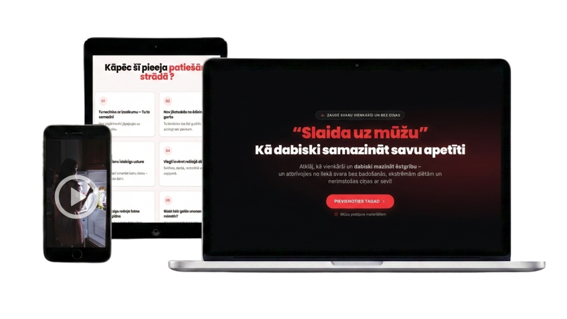 Kursa 'Slaida uz mūžu' mockups
