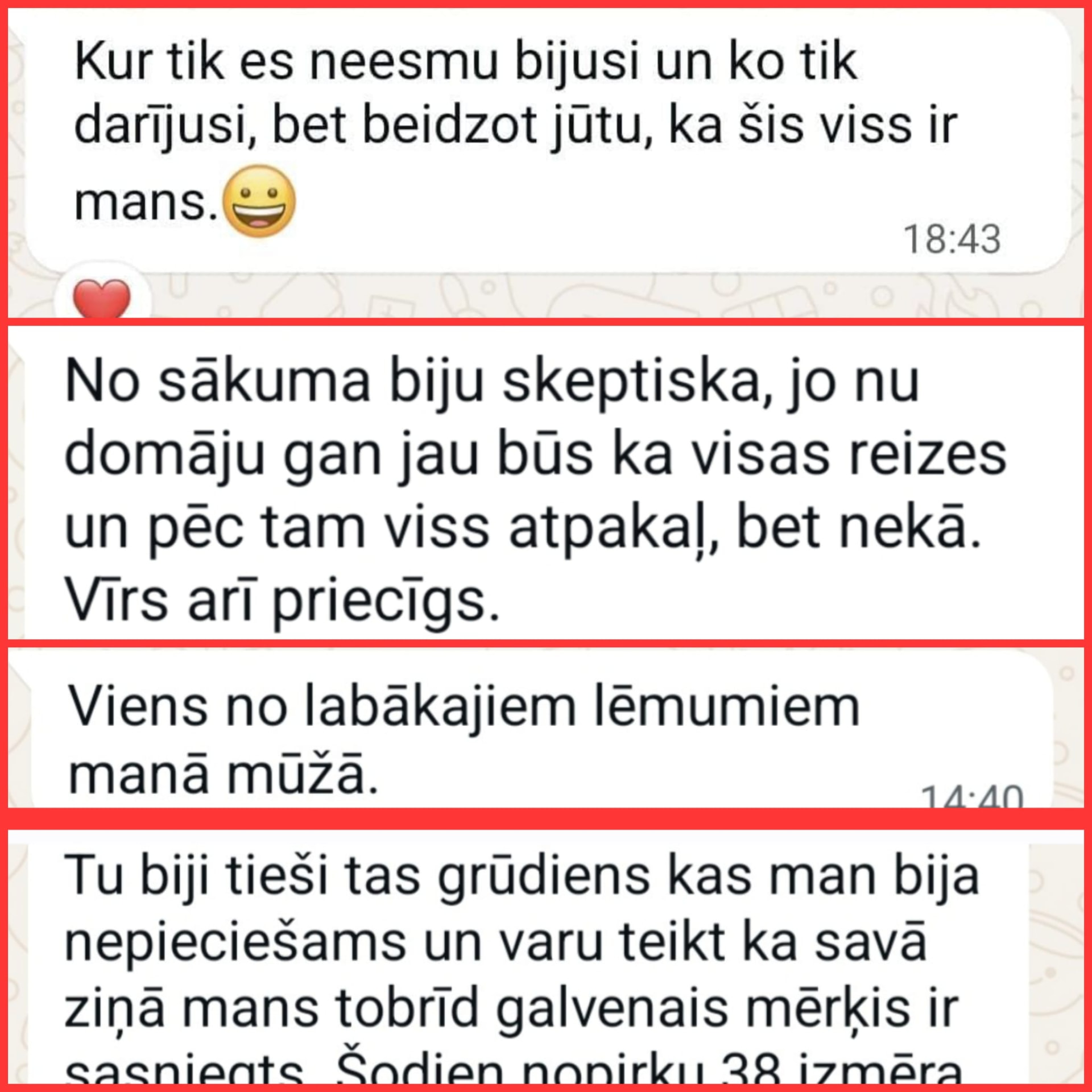 Klientes atsauksme par sadarbības uzsākšanu